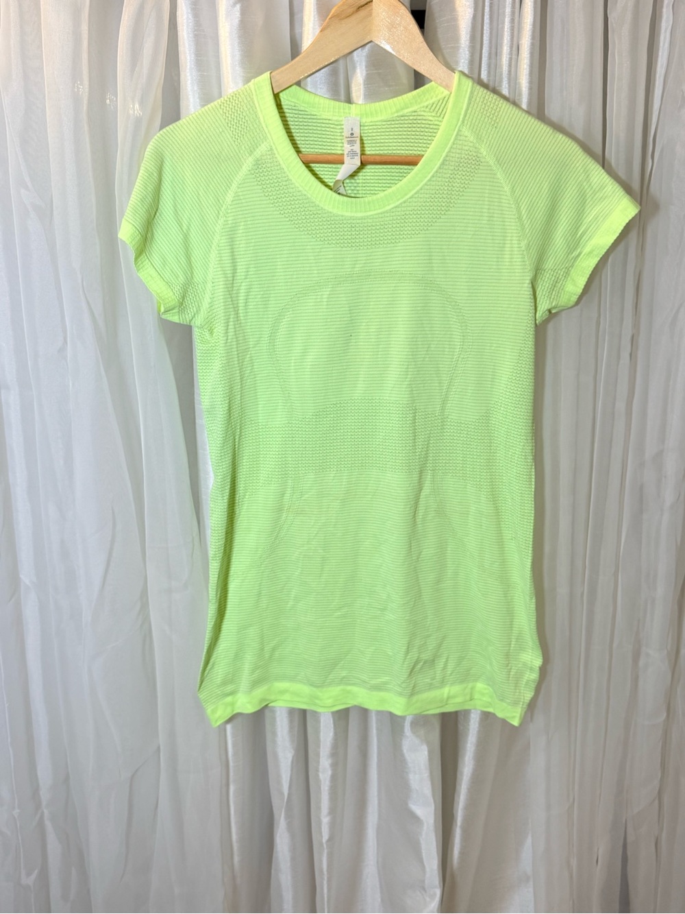lululemon athletica Neon Lime Short Sleeve Active Tee